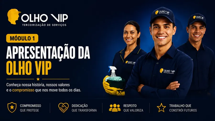Módulo de treinamento Apresentação da Olho VIP